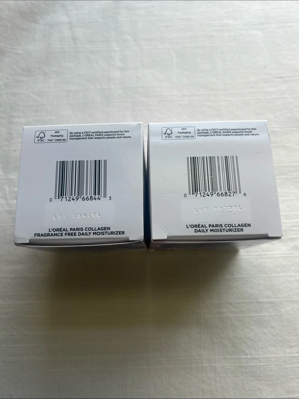 L'Oreal Paris Collagen Moisture Filler Daily Moisturizer Lot of 2 (Regular & Fra